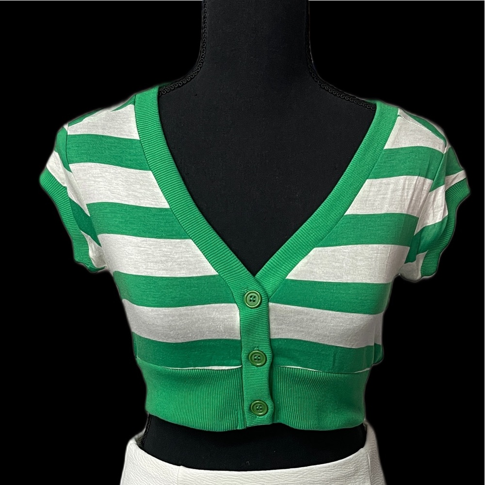 CESTTOI USA GREEN TOP BLOUSE NWOT